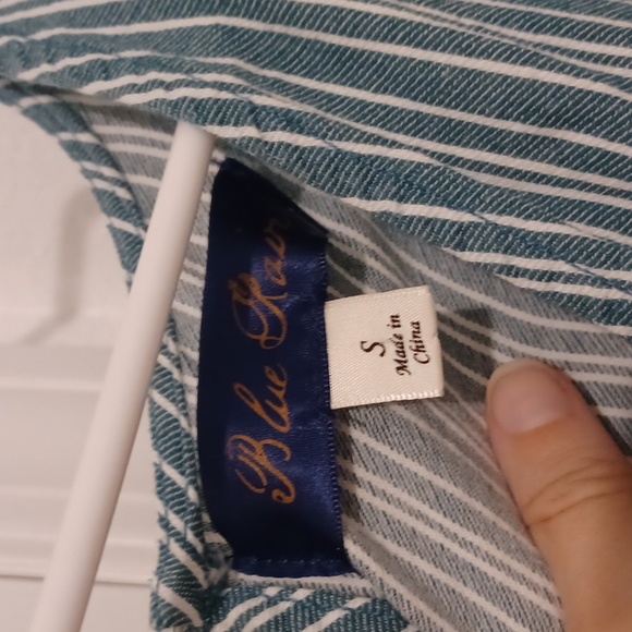 Green stripe jumpsuit - Picture 2 of 5